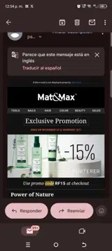 Mat&Max coupon verification screenshot
