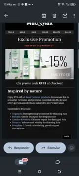 Mat&Max coupon verification screenshot
