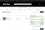 Mat&Max coupon verification screenshot