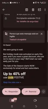 Festive coupon verification screenshot