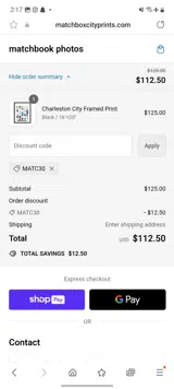MATC30 coupon verification screenshot
