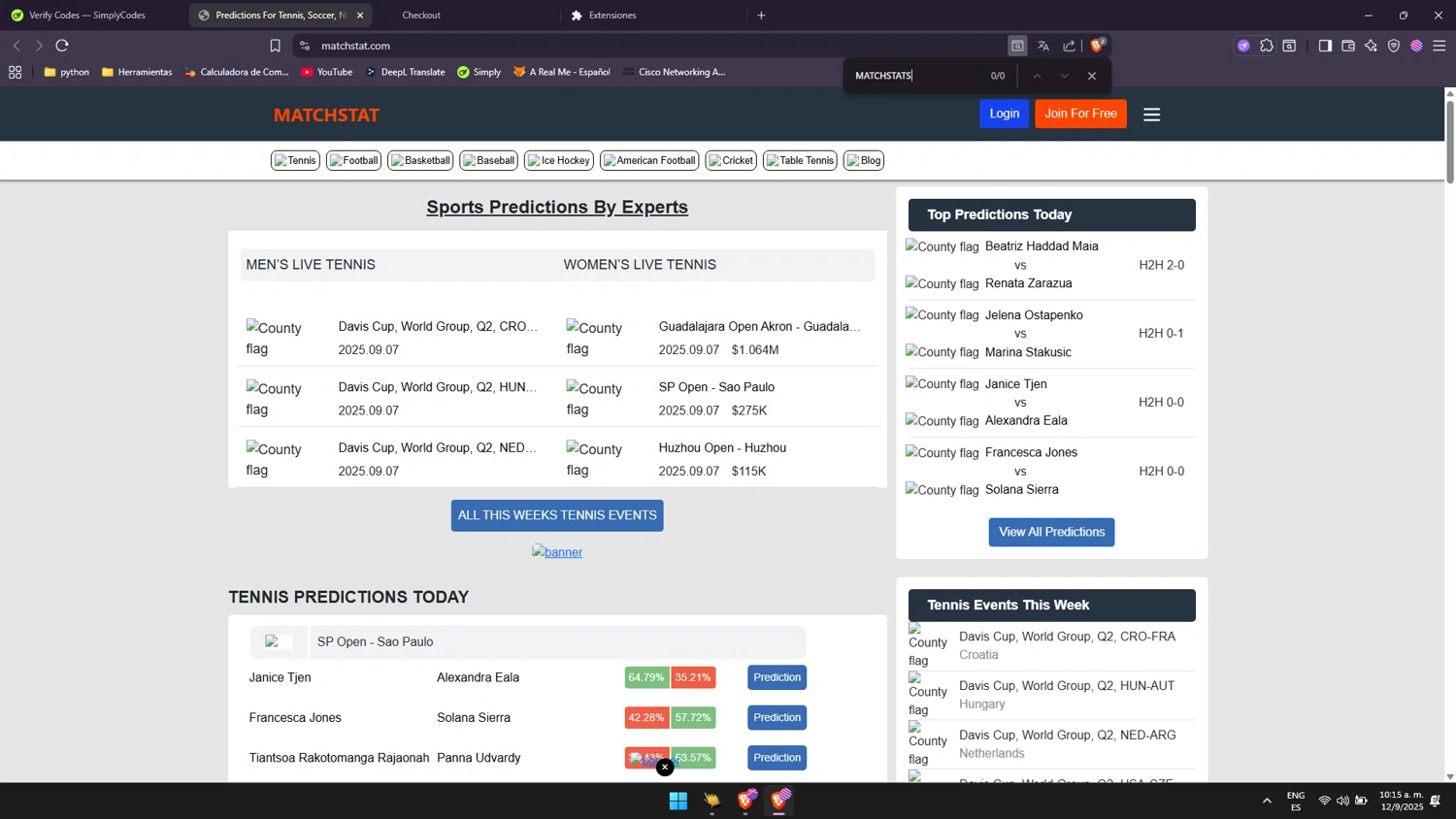 Matchstat promo code screenshot showing code MATCHSTATS applied at Matchstat checkout page. Uploaded by SimplyCodes community member GloriousSaver4644 on Sep 12, 2025