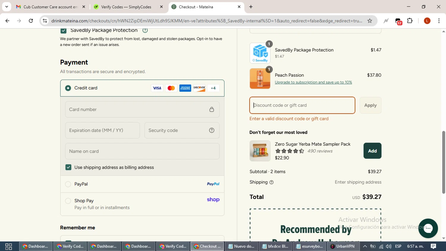 Mateina US promo code screenshot showing code Labor-day-20 applied at Mateina US checkout page. Uploaded by SimplyCodes community member BonusHero9692 on Sep 4, 2025