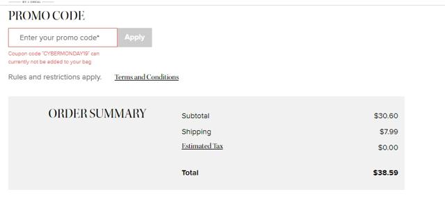 Matrix checkout page showing Matrix promo code box | Screenshot taken by SimplyCodes community member on Nov 10, 2021