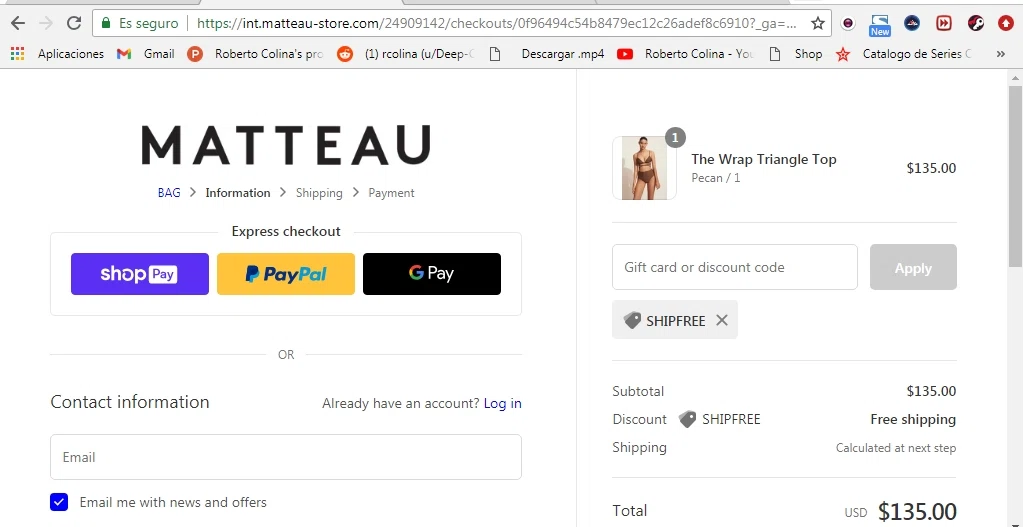 Matteau checkout page showing Matteau discount code box | Screenshot taken by SimplyCodes community member on Oct 6, 2021