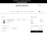 Matte Beauty coupon verification screenshot