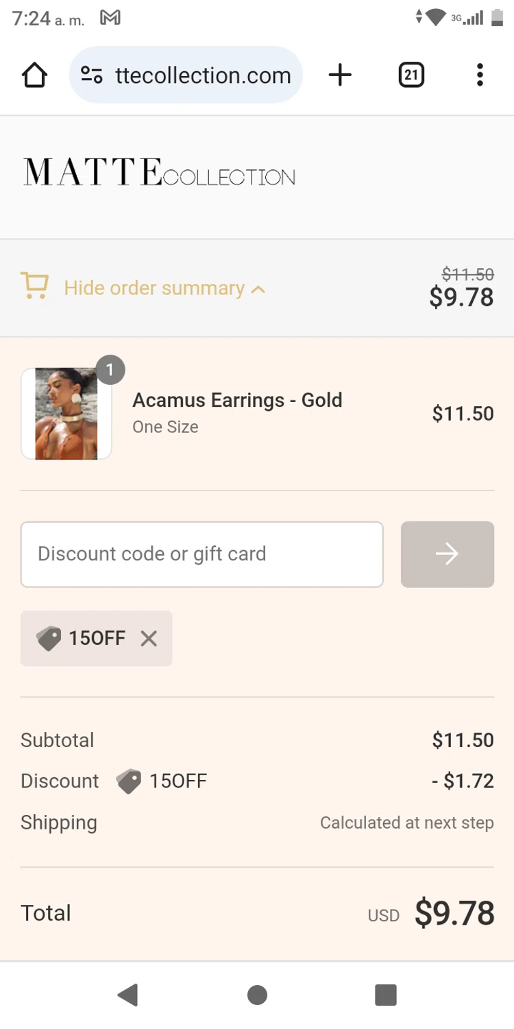 Matte Collection Coupons 15 Off September 2024