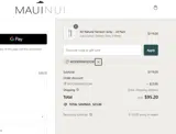 Maui Nui Venison coupon verification screenshot