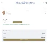 Maus & Hoffman coupon verification screenshot