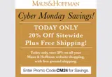 Maus & Hoffman coupon verification screenshot