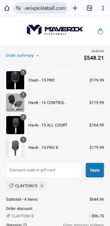 CLAYTON15 coupon verification screenshot