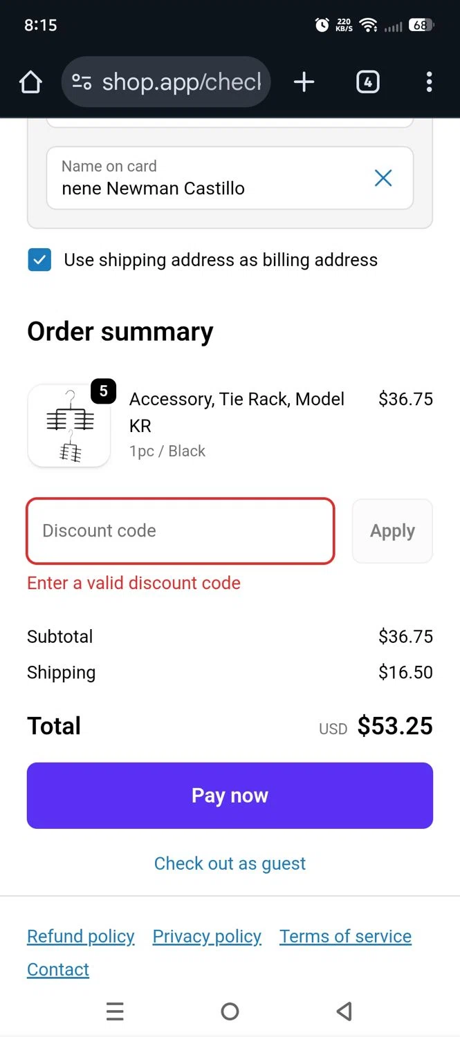 MAWA Hangers promo code screenshot showing code PCM9299 applied at MAWA Hangers checkout page. Uploaded by SimplyCodes community member larenacida on Nov 10, 2025