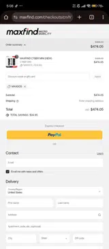 MAXGO5 coupon verification screenshot