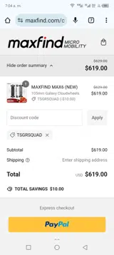 Tsgrsquad coupon verification screenshot