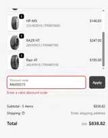 MAXXIS15 coupon verification screenshot