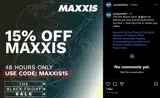 MAXXIS15 coupon verification screenshot