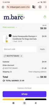 bestpetsbarc coupon verification screenshot
