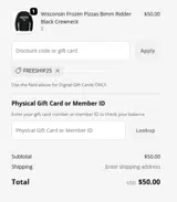 FREESHIP25 coupon verification screenshot