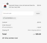 GoStripers10 coupon verification screenshot