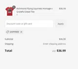 SHIPFREE coupon verification screenshot
