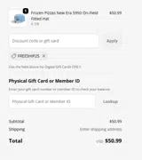 FREESHIP25 coupon verification screenshot
