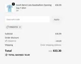 FINISH10 coupon verification screenshot