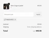 FREESHIP25 coupon verification screenshot