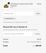 FREESHIP25 coupon verification screenshot