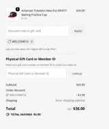 WELCOME10 coupon verification screenshot