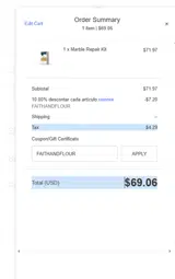 FAITHANDFLOUR coupon verification screenshot