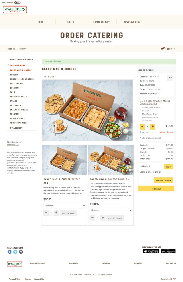McAlister's Deli Promo Codes - $15 Off Coupons Jul 2025