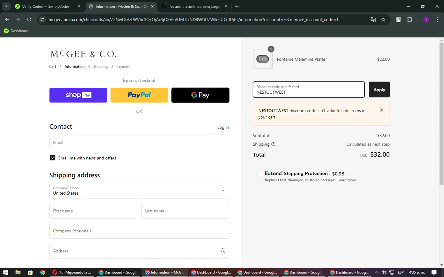 how to use McGee & Co. coupons