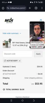 ACITVE10OFF coupon verification screenshot