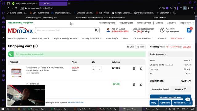 MDMaxx checkout page showing MDMaxx promo code box | Screenshot taken by SimplyCodes community member on Mar 17, 2025