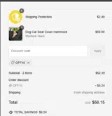 OFF10 coupon verification screenshot
