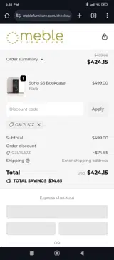 G3L7L5JZ coupon verification screenshot