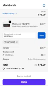 MechLands coupon verification screenshot