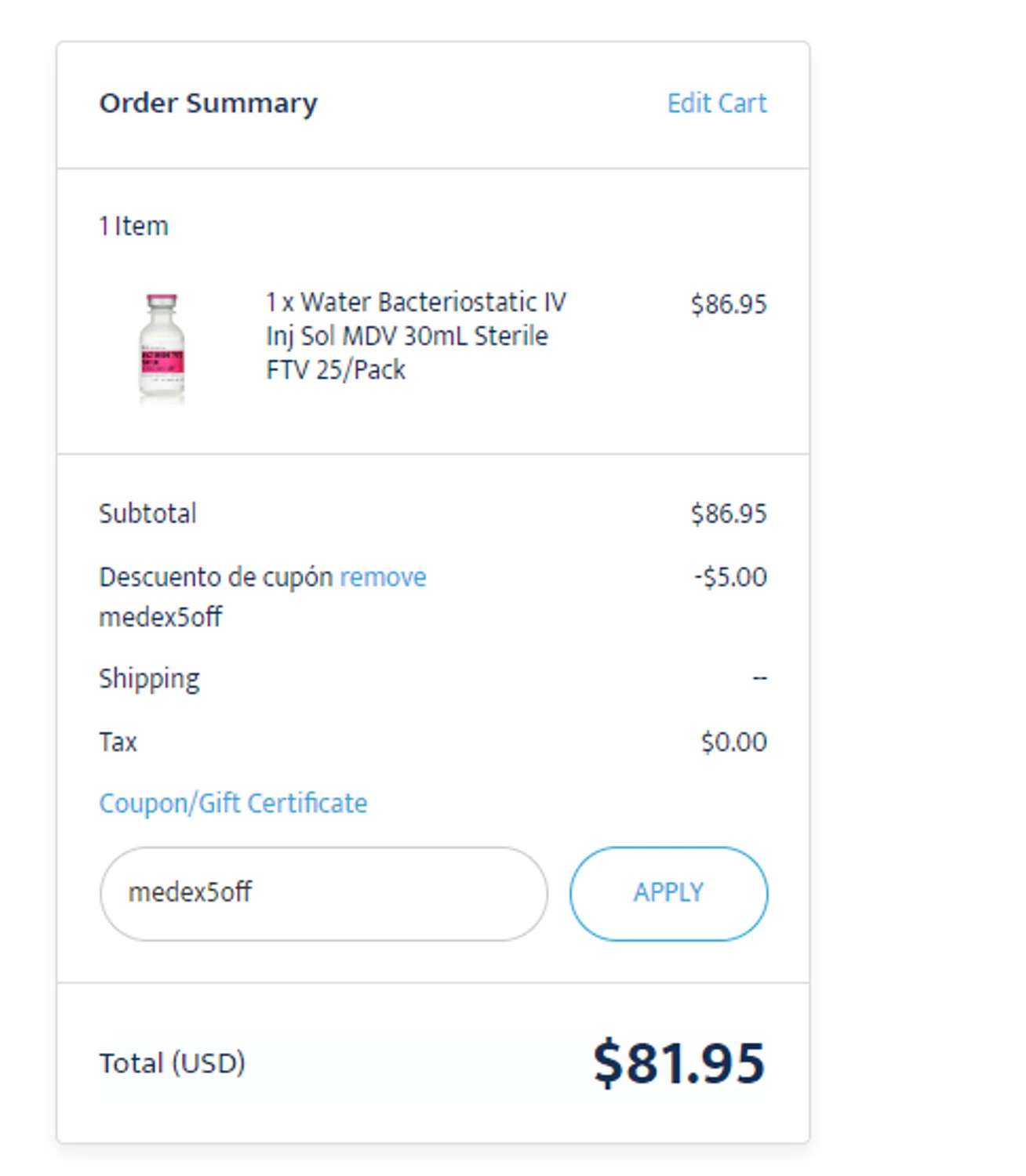 where to use Medical Alert promo code box