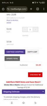 MediBadge coupon verification screenshot