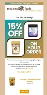 SAVE15 coupon verification screenshot