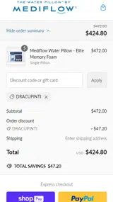 DRACUPINTI coupon verification screenshot