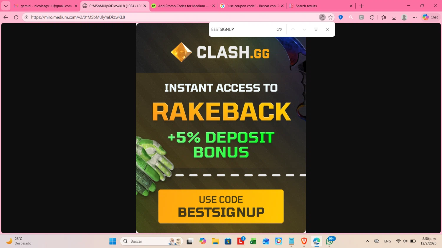 Medium promo code screenshot showing code BESTSIGNUP applied at Medium checkout page. Uploaded by SimplyCodes community member cosita on Feb 13, 2026