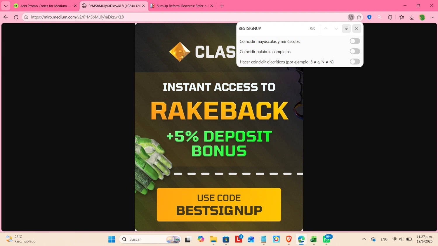 Medium promo code screenshot showing code BESTSIGNUP applied at Medium checkout page. Uploaded by SimplyCodes community member cosita on Jun 20, 2026