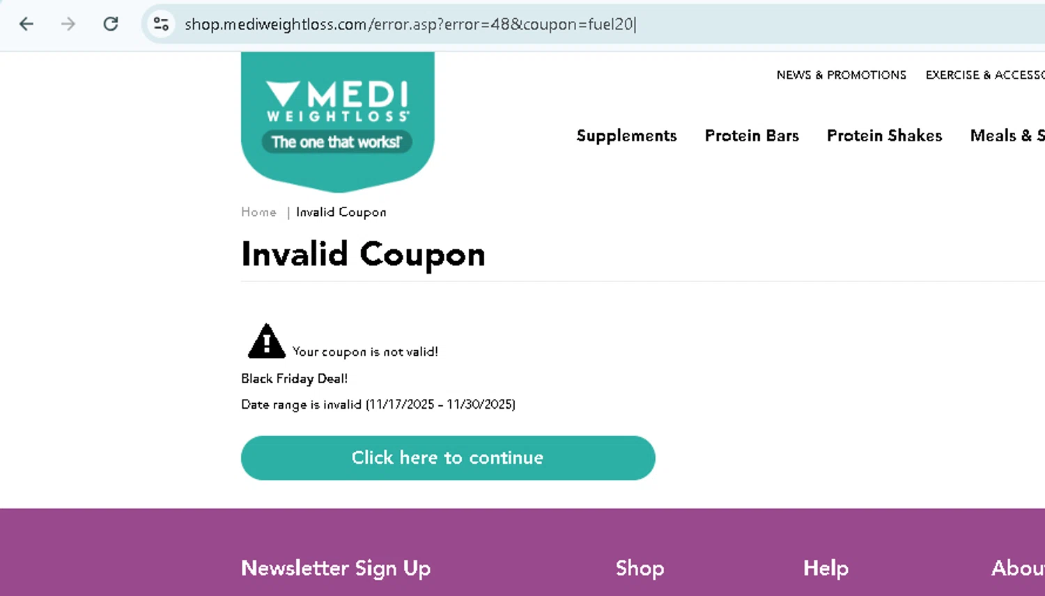 Medi-Weightloss promo code screenshot showing code FUEL20 applied at Medi-Weightloss checkout page. Uploaded by SimplyCodes community member TokenMonarch796 on Dec 9, 2025