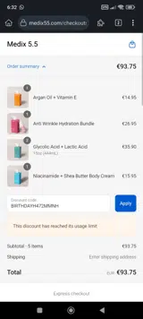 BIRTHDAYH472MMNH coupon verification screenshot
