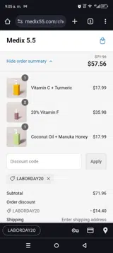 Laborday20 coupon verification screenshot