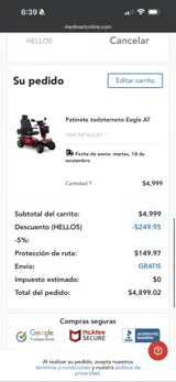 HELLO5 coupon verification screenshot
