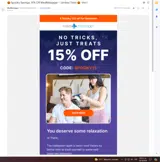 SPOOKY15 coupon verification screenshot