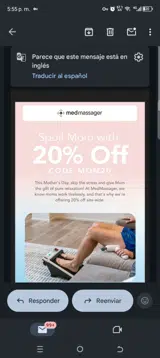 Mom20 coupon verification screenshot