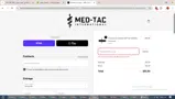 MED-TAC International coupon verification screenshot